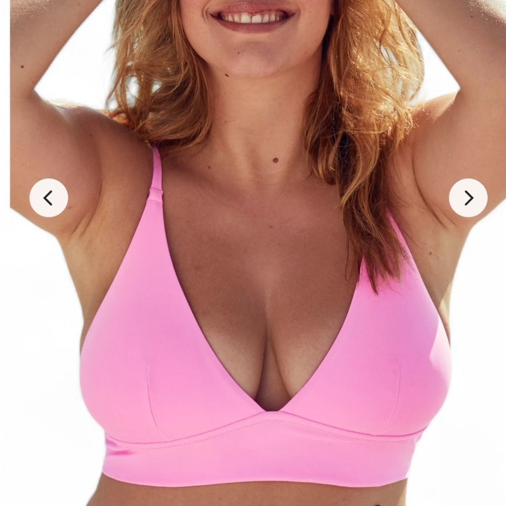 AERIE Longline Triangle Bikini Top, size XL